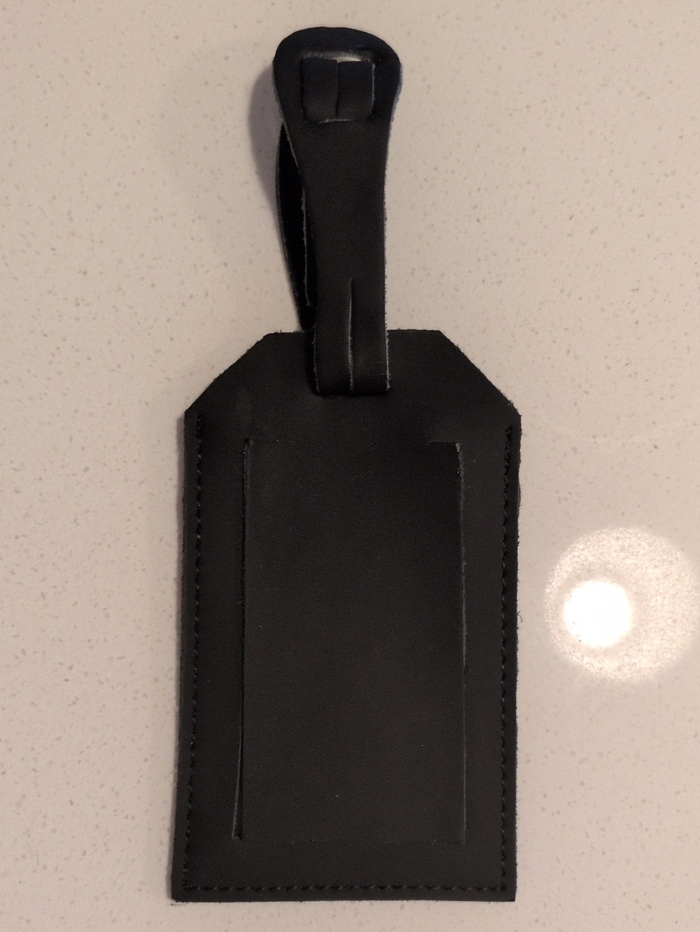2/$12⭐ Black Leather Luggage Tag - Sleek ID Holder
